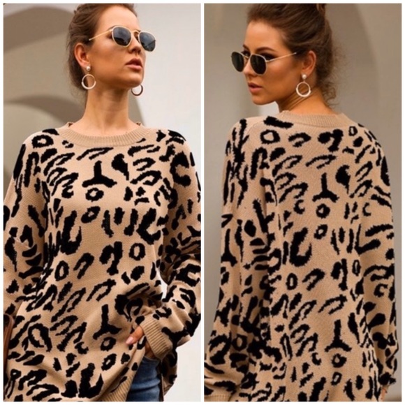 ❄️MOCHA LEOPARD SWEATER - Picture 3 of 9